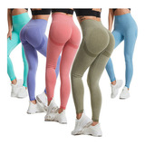 Pack12 Calzas Leggins Push Up Cintura Alta Colores Surtidos