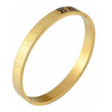 Pulsera Para Hombre Numeros Romanos Laminado En Oro