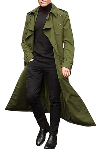 Gabardina Larga En Poliéster Otoño/invierno Para Hombre