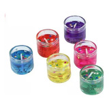 Set X 24 Velas Velitas Gel Color Porta Vela Vidrio