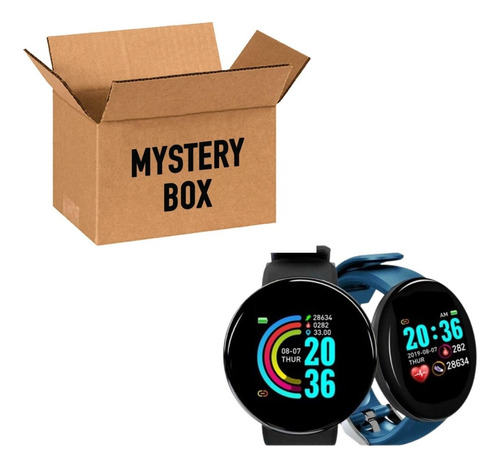 Reloj Smartwatch D18 Digital + Caja Misteriosa Tecnología X1