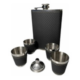 Kit Com 5 Shot Copos Cantil De Inox