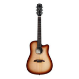 Guitarra Electroacústica Dreadnought Ad60-12ceshb Alvarez Color Shadowburst/gloss Orientación De La Mano Diestro