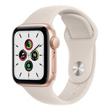 Apple Watch Se (gps, 40mm) - Caixa De Alumínio Dourada - Pulseira Esportiva Estelar