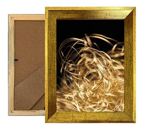 Kit C/ 4 Porta Retrato 15x21 Modernos Decoração Dourado