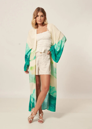 Maxi Kimono Mob Estampa Eden