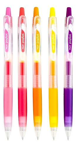 5 Plumas De Gel Pilot Pop Lol Tinta De Gel Retráctil 0.5mm