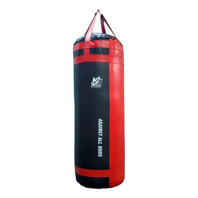 Saco de Boxeo Pesado KidJohnny 55kg Lona PVC Relleno Completo 120cm Rojo | Meses sin interés