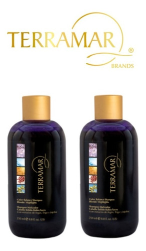 2 Shampoo Matizador De Cabello Teñido Terramar® 250ml  