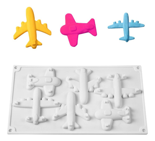 Airplane Fondant Silicone Moldnon-stick Baking Mold 6-cavit