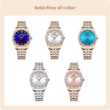 Relojes De Cuarzo De Lujo Curren Para Mujer Color Del Fondo Rose Blue