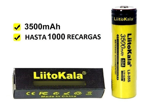 Pila Batería 18650 Recargable 3.7v 3500mah
