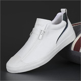 Zapatos Casuales Con Doble Cremallera Para Hombre, Zapatos D