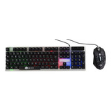 Kit Teclado Mouse Combo Retroiluminado Rgb Español Gamer Usb