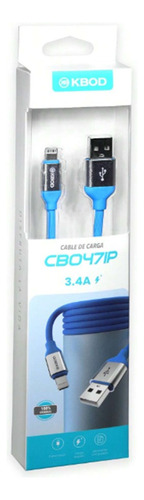 Cable De Carga Y Datos Kbod Cbo47ip 3.4a Para iPhone