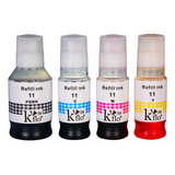 4 Tinta Gi11 G2160 G3160 Marca Kflo Para Uso En Canon