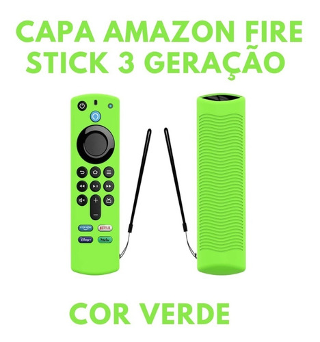 Capa Controle Silicone Amazon Fire Stick Terceira Geração