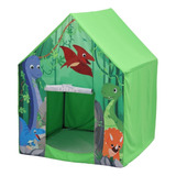 Barraca Cabana Casinha Menino Dinossauros Verde Grande 1,20m