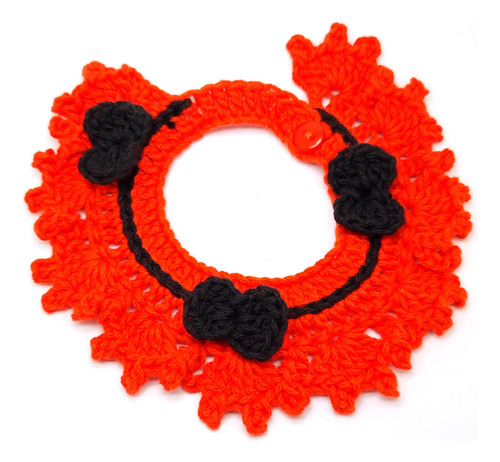 Disfraz Halloween Moño Collar Crochet Ropa Amigurumi Mascota