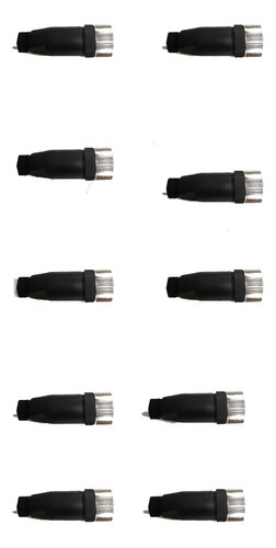 Paq 10 Conector Industrial Para Sensor M12 Hembra 4 Pin 
