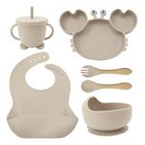 Baby Food Grade Silicone Crab Feeding Set 6-piece Set