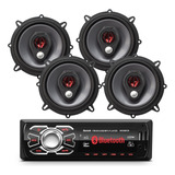 Kit Alto Falante Orion Para Duster + Rádio Mp3 Bt Usb Fm