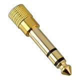 Adaptador Plug P10 P/ Jack P2 Stereo Ouro