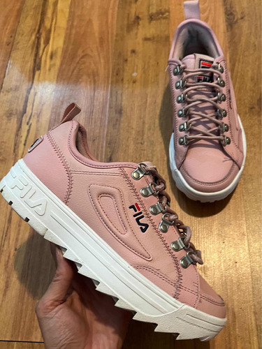 Hermosos Tenis Fila Edicion Especial Rosa 24 Originales!!