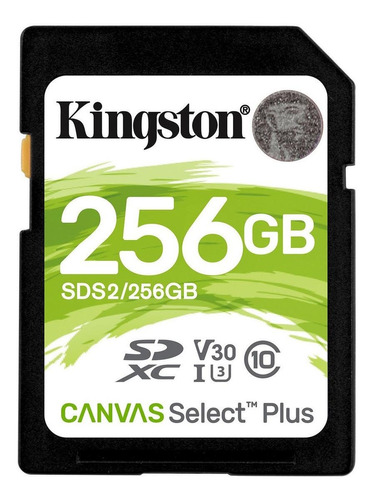 Kingston Sdxc Select Plus 256gb Clase 10, Uhs-i, U3, V30