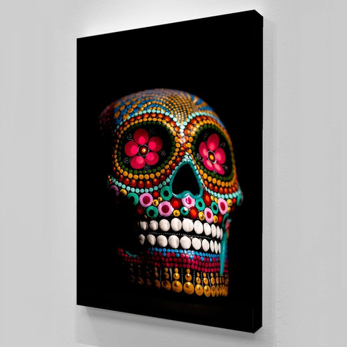 Cuadro Lienzo Canvas Arte Mexicano Calavera Dia De Muertos 