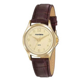 Relógio Mondaine Unissex Dourado Couro Marrom 99583lpmvdh2