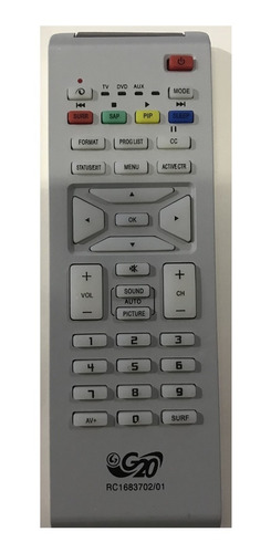 Controle Remoto Compatível Tv Philips Lcd Led Rc1683702/01