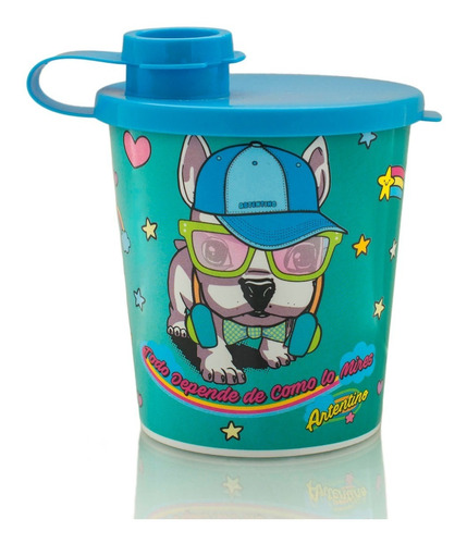 Set 6 Vaso Taza Jarro Tapa Antivuelco Infantil Escolar Niños