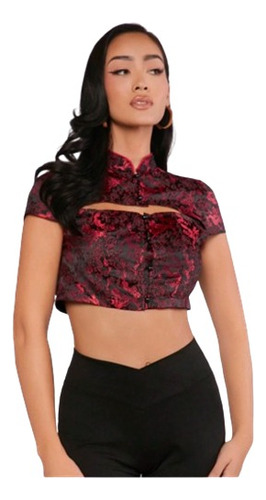 Blusa Crop China Dragon Envio Incluido