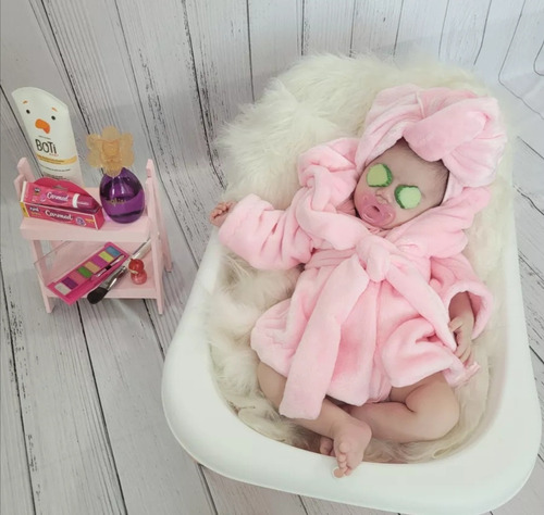 Body Newborn Roupão Saída De Banho Spa Bebê Infantil 4 Pçs  