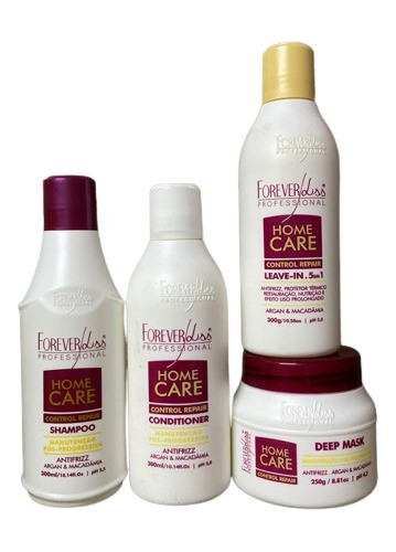Kit Shampoo+cond.+máscara E Leave-in Home Care Forever Liss