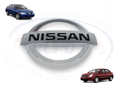 Emblema Logo Frontal Cromo Nissan Sentra 2005 Al 2012 Nuevo