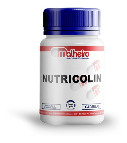 Nutricolin 300mg 120 Cápsulas C/ Selo De Autenticidade