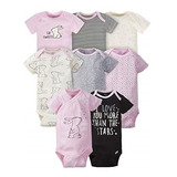 Ropa Para Bebe Bodys Unisex Paquete De 8 Talla 3-6 Meses