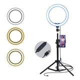 Aro De Luz Led 25cm Tripie Chico Soporte Celular Foto Video