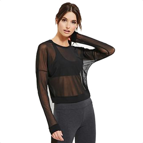 Sexy Casual Blusa Playera Ligera Transparente Mujer 5606