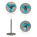 Ventilador 20'' Turbo Pie Piso Pared 3-1 Star Trak 3 Palas