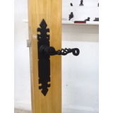 Cerradura Ashico Virrey De Paso M/m Rustico Colonial Negro