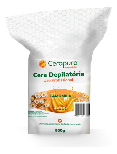 Cera Para Depilação Elástica Sistema Espanhol Camomila 500g