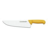 Cuchillo 3 Claveles Carnicero 27 Cm Cabo Amarillo Acero Inox