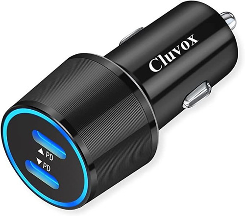 Cargador De Coche Rápido Usb C Dual De 20 W, Cluvox  C, Co.