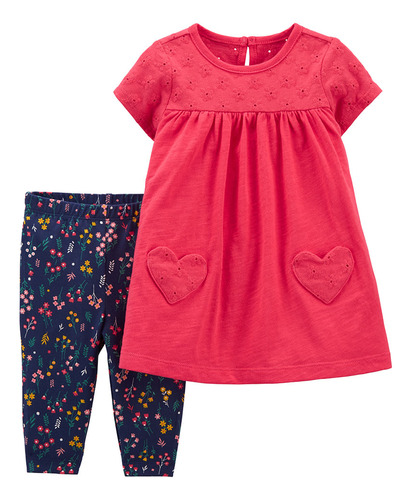 Carters Set 2 Piezas Vestido Calzas Floral