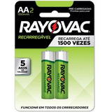 Kit 5 Cartelas Pilha Recarregavel Rayovac Aa 1500 Ciclo