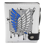 Cartera Blanca De Logo Attack On Titan - Anime - Broche 