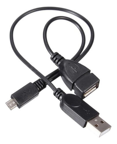 Cabo Otg Micro Usb De 5 Pinos Macho Para Usb Fêmea Macho